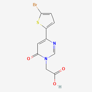2-(4-(5-bromothiophen-2-yl)-6-oxopyrimidin-1(6H)-yl)acetic acid