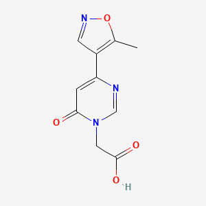 molecular formula C10H9N3O4 B1481128 2-(4-(5-methylisoxazol-4-yl)-6-oxopyrimidin-1(6H)-yl)acetic acid CAS No. 2098122-76-8
