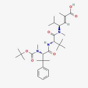 (E,4S)-4-[[(2S)-3,3-dimethyl-2-[[(2S)-3-methyl-2-[methyl-[(2-methylpropan-2-yl)oxycarbonyl]amino]-3-phenylbutanoyl]amino]butanoyl]-methylamino]-2,5-dimethylhex-2-enoic acid