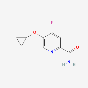 molecular formula C9H9FN2O2 B14811315 5-Cyclopropoxy-4-fluoropicolinamide 