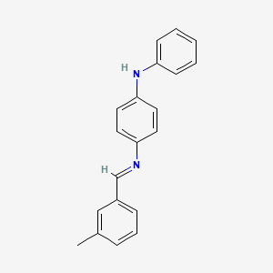 molecular formula C20H18N2 B14811320 N-[(E)-(3-methylphenyl)methylidene]-N'-phenylbenzene-1,4-diamine 