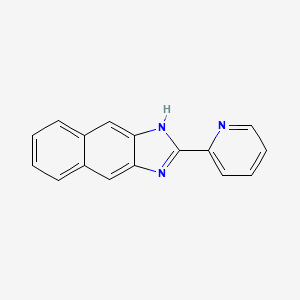 molecular formula C16H11N3 B14811353 2-pyridin-2-yl-1H-benzo[f]benzimidazole CAS No. 10206-02-7