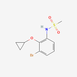 molecular formula C10H12BrNO3S B14811375 N-(3-Bromo-2-cyclopropoxyphenyl)methanesulfonamide 