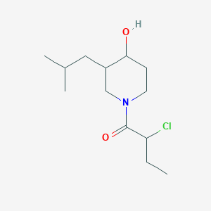 2-Chloro-1-(4-hydroxy-3-isobutylpiperidin-1-yl)butan-1-one