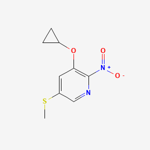 3-Cyclopropoxy-5-(methylthio)-2-nitropyridine