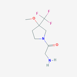 molecular formula C8H13F3N2O2 B1481141 2-Amino-1-(3-methoxy-3-(trifluoromethyl)pyrrolidin-1-yl)ethan-1-one CAS No. 2091185-44-1