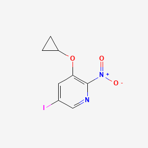 molecular formula C8H7IN2O3 B14811418 3-Cyclopropoxy-5-iodo-2-nitropyridine 