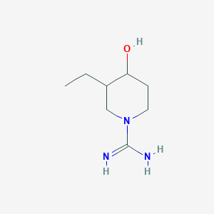 3-Ethyl-4-hydroxypiperidine-1-carboximidamide