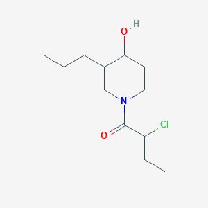 2-Chloro-1-(4-hydroxy-3-propylpiperidin-1-yl)butan-1-one