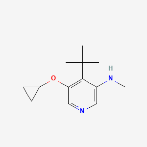 molecular formula C13H20N2O B14811463 4-Tert-butyl-5-cyclopropoxy-N-methylpyridin-3-amine 