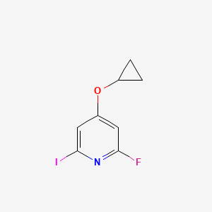 molecular formula C8H7FINO B14811469 4-Cyclopropoxy-2-fluoro-6-iodopyridine 