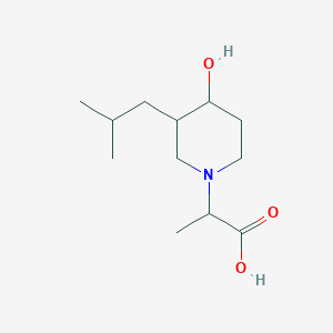 molecular formula C12H23NO3 B1481147 2-(4-Hydroxy-3-isobutylpiperidin-1-yl)propanoic acid CAS No. 2097945-40-7