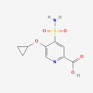 molecular formula C9H10N2O5S B14811492 5-Cyclopropoxy-4-sulfamoylpicolinic acid 