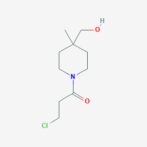 molecular formula C10H18ClNO2 B1481150 3-Chloro-1-(4-(hydroxymethyl)-4-methylpiperidin-1-yl)propan-1-one CAS No. 2003935-19-9