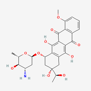 (7S,9S)-7-[(2R,4S,5R,6S)-4-amino-5-hydroxy-6-methyloxan-2-yl]oxy-6,9,11-trihydroxy-9-[(1S)-1-hydroxyethyl]-4-methoxy-8,10-dihydro-7H-tetracene-5,12-dione