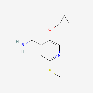 (5-Cyclopropoxy-2-(methylthio)pyridin-4-YL)methanamine