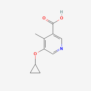 molecular formula C10H11NO3 B14811576 5-Cyclopropoxy-4-methylnicotinic acid 