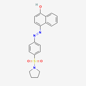 4-{(E)-[4-(pyrrolidin-1-ylsulfonyl)phenyl]diazenyl}naphthalen-1-ol