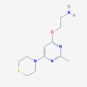 2-((2-Methyl-6-thiomorpholinopyrimidin-4-yl)oxy)ethan-1-amine