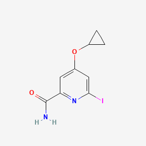 molecular formula C9H9IN2O2 B14811610 4-Cyclopropoxy-6-iodopicolinamide 