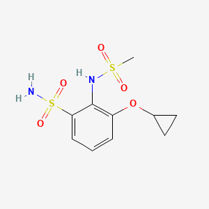 molecular formula C10H14N2O5S2 B14811630 3-Cyclopropoxy-2-(methylsulfonamido)benzenesulfonamide 