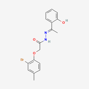 2-(2-bromo-4-methylphenoxy)-N'-[(1E)-1-(2-hydroxyphenyl)ethylidene]acetohydrazide