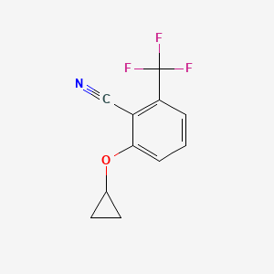 molecular formula C11H8F3NO B14811663 2-Cyclopropoxy-6-(trifluoromethyl)benzonitrile 