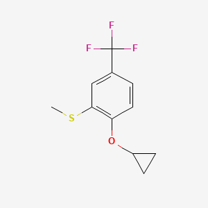 (2-Cyclopropoxy-5-(trifluoromethyl)phenyl)(methyl)sulfane