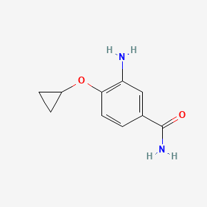 molecular formula C10H12N2O2 B14811683 3-Amino-4-cyclopropoxybenzamide 