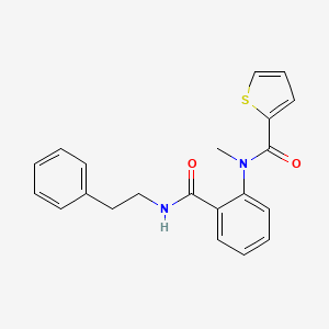 molecular formula C21H20N2O2S B14811693 N-methyl-N-{2-[(2-phenylethyl)carbamoyl]phenyl}thiophene-2-carboxamide 