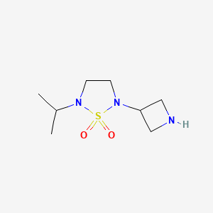 molecular formula C8H17N3O2S B1481170 2-(Azetidin-3-yl)-5-isopropyl-1,2,5-thiadiazolidine 1,1-dioxide CAS No. 2092480-94-7