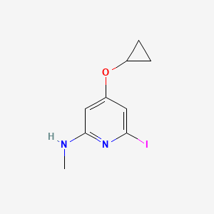 4-Cyclopropoxy-6-iodo-N-methylpyridin-2-amine