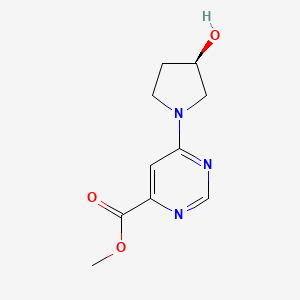 molecular formula C10H13N3O3 B1481180 methyl (R)-6-(3-hydroxypyrrolidin-1-yl)pyrimidine-4-carboxylate CAS No. 2098162-09-3