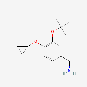 (3-Tert-butoxy-4-cyclopropoxyphenyl)methanamine