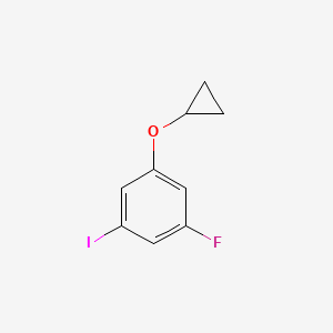 molecular formula C9H8FIO B14811806 1-Cyclopropoxy-3-fluoro-5-iodobenzene 