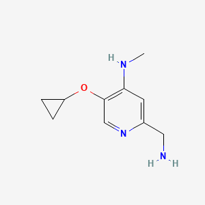 molecular formula C10H15N3O B14811811 2-(Aminomethyl)-5-cyclopropoxy-N-methylpyridin-4-amine 