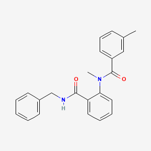 molecular formula C23H22N2O2 B14811827 N-[2-(benzylcarbamoyl)phenyl]-N,3-dimethylbenzamide 