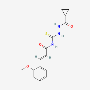 (2E)-N-{[2-(cyclopropylcarbonyl)hydrazinyl]carbonothioyl}-3-(2-methoxyphenyl)prop-2-enamide