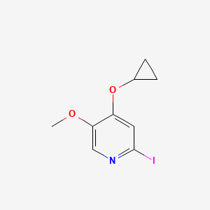 molecular formula C9H10INO2 B14811854 4-Cyclopropoxy-2-iodo-5-methoxypyridine 