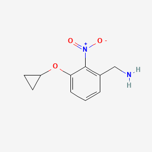 (3-Cyclopropoxy-2-nitrophenyl)methanamine