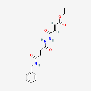 ethyl (2E)-4-{2-[4-(benzylamino)-4-oxobutanoyl]hydrazinyl}-4-oxobut-2-enoate