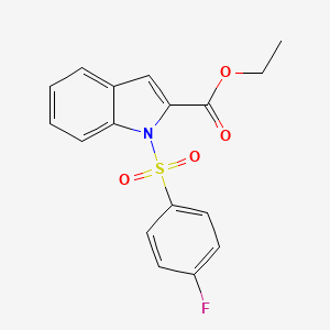 ethyl 1-((4-fluorophenyl)sulfonyl)-1H-indole-2-carboxylate