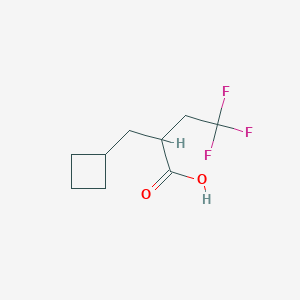 molecular formula C9H13F3O2 B1481190 2-(Cyclobutylmethyl)-4,4,4-trifluorobutanoic acid CAS No. 2098132-14-8