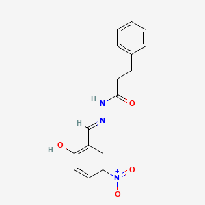 3-Phenyl-propionic acid (2-hydroxy-5-nitro-benzylidene)-hydrazide