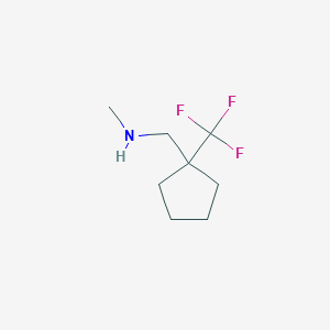 N-methyl-1-(1-(trifluoromethyl)cyclopentyl)methanamine