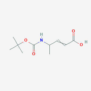 2-Pentenoic acid, 4-[[(1,1-dimethylethoxy)carbonyl]amino]-, (2E,4S)-