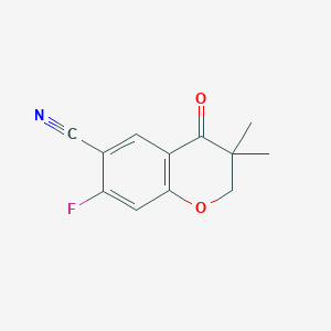 7-Fluoro-3,3-dimethyl-4-oxo-chroman-6-carbonitrile