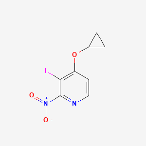 molecular formula C8H7IN2O3 B14811951 4-Cyclopropoxy-3-iodo-2-nitropyridine 