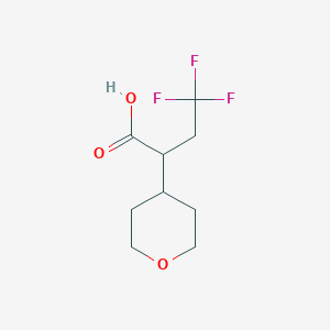 4,4,4-trifluoro-2-(tetrahydro-2H-pyran-4-yl)butanoic acid