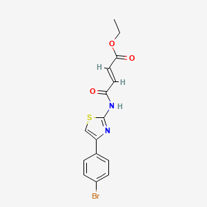 But-2-enoic acid, 4-(4-bromophenyl-2-thiazolylaminocarbonyl)-, ethyl ester